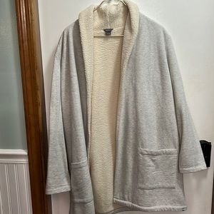 Eddie Bauer Fleece Cardigan Grey XL